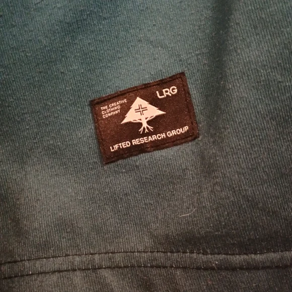 LRG Lifted Research Group 3XL Two Hooded Long Sleeve Shirts Ombre Brown Blue - Picture 11 of 11